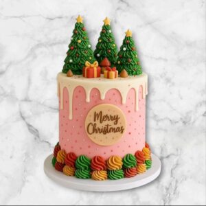 Torta Navidad Rosa