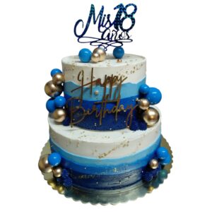 Torta de Gala Mis 18 Años - Edición Azul Profundo